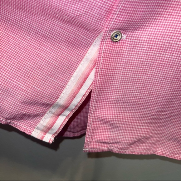 Tommy Bahama Shirt Mens XXL Pink Gingham Linen Blend Lightweight Casual - MINT - Picture 6 of 12